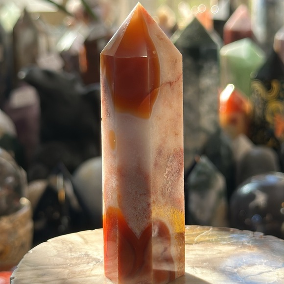 🎄SALE🎄Carnelian Crystal Point With Druzy! - Picture 3 of 10